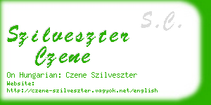 szilveszter czene business card